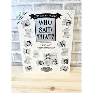 New Quiz Jigsaw Puzzle WHO SAID THAT? Match Each Famous Quote